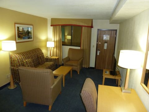 Executive Suite, 1 King Bed with Sofa bed, Non Smoking | Living room | 36-inch flat-screen TV with digital channels