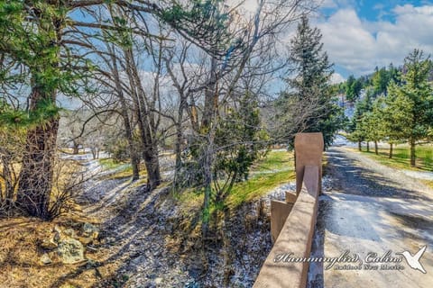 Seasonal creek runs in front of home