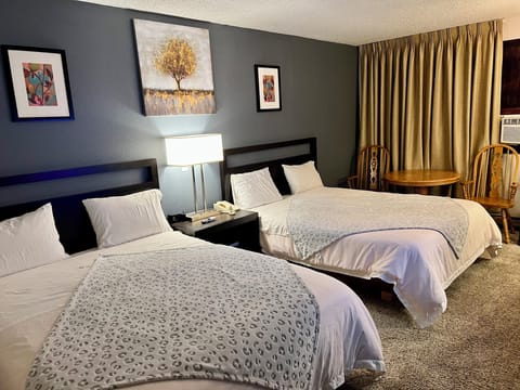 Room, 2 Queen Beds, Non Smoking | Desk, laptop workspace, free WiFi, bed sheets