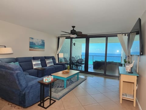 Amazing Indoors and Outside on Large Covered Balcony.  Double Reclining Sectional.   Possible sleeping for 8th guest