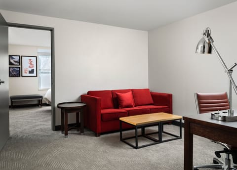 Suite, 1 Bedroom | Living area | 43-inch flat-screen TV with cable channels, TV, Netflix