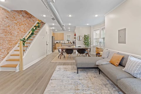 This enormous living room space that is perfect for family gatherings!