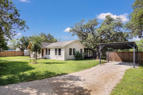 For an "in town" vacation rental, there's a pleasant country feel to the 11th Street River House in Bandera!