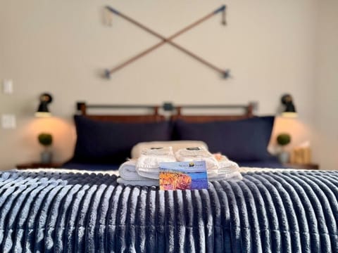 Primary Suite on 1st floor with King Bed | Private Bathroom | Adjacent to Private Sauna and Back Patio