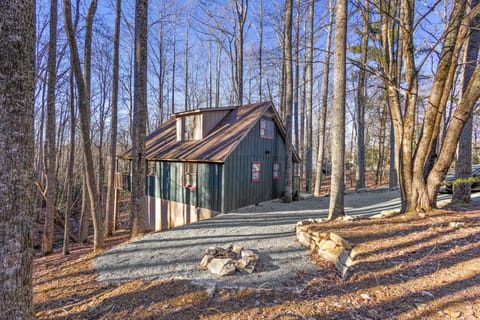 Level Gravel Parking Area with Fire Pit