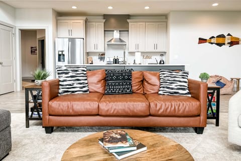 Comfortable couch with a view.