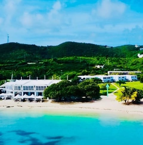 View from beach of condo .