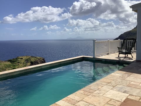 Terrace view Windsong Villa Saba