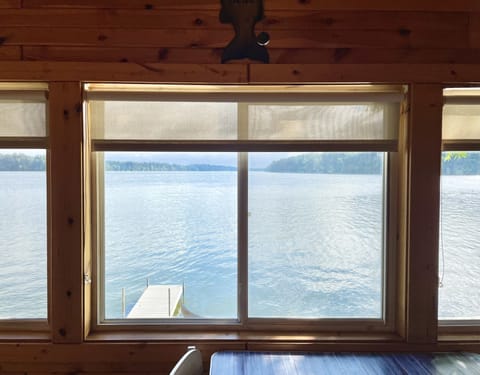Expansive views of Lake Chetek from the sunroom