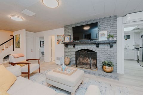 Living room with smart TV