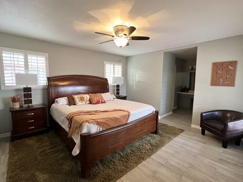 Master bedroom with king size bed