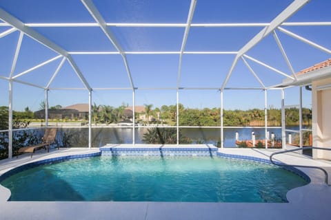 Beautiful pool overlooking the gorgeous canal
