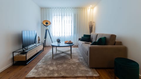 Beautifully decorated living room, with modern and comfortable furniture and a TV, for your entertainment #stunning #lovely