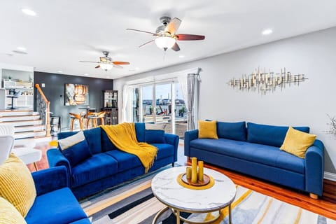 Guests Fav #3: The spacious, functional and multi-level layout perfect for large gathering/ entertainment. It includes this open layout kitchen/ dining w/ assorted coffee-bar, great room with bar n fireplace cabinet, zen room, theater & massive game room.