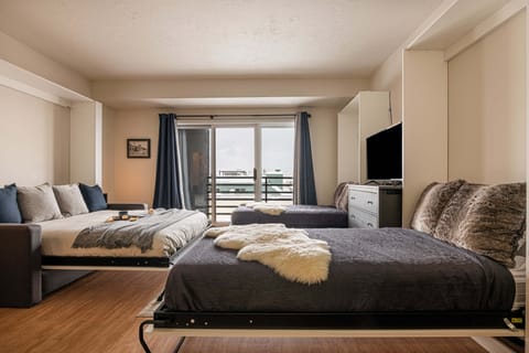 Queen and Two XL Twin Murphy Beds and Smart TV
