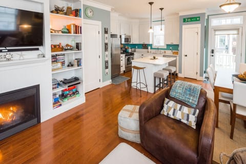 Keep up on your shows on the large smart TV