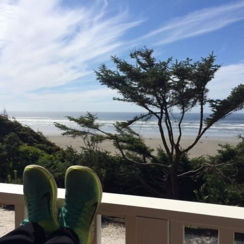 View from front porch of main home