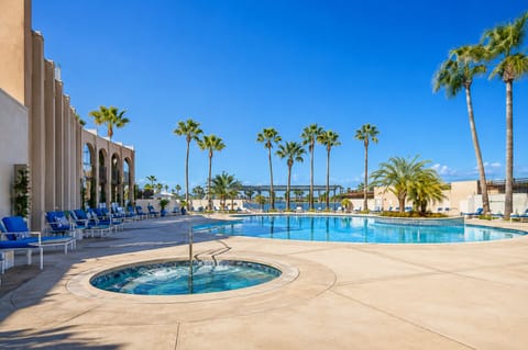 Tropical pool  and surroundings to cool off