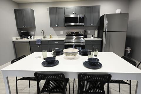 Large open fully stocked kitchen