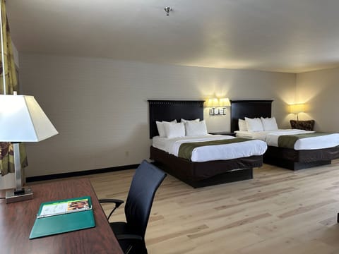 Deluxe Room, 2 Queen Beds, Non Smoking | Desk, free WiFi, bed sheets