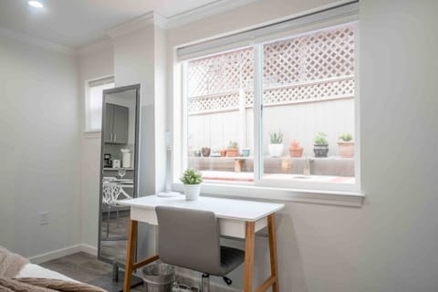 Laptop-friendly workspace ideal for guests who are working from home