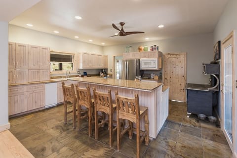 Large Kitchen with Island and Breakfast Bar