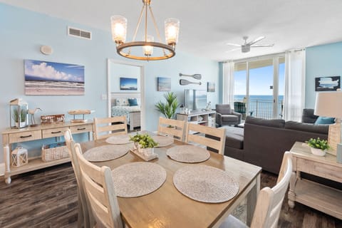 Gather around your coastal dining table where ocean views create the perfect backdrop for memorable meals together.