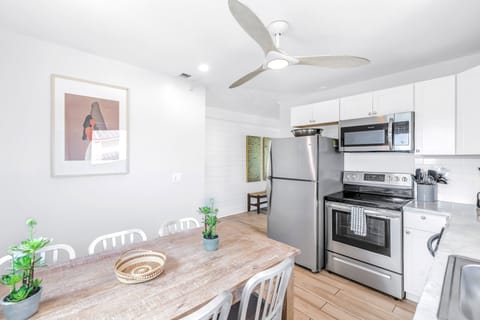 Plenty of counter space with full-sized fridge.