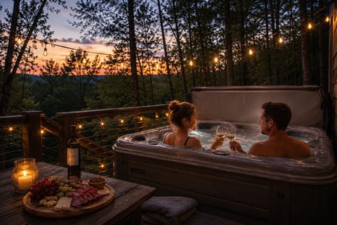 Outdoor spa tub