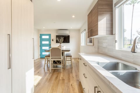 Dining area and kitchen.