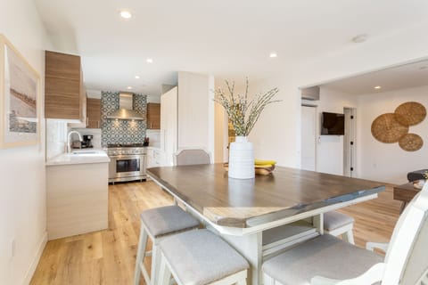 Dining area and kitchen.