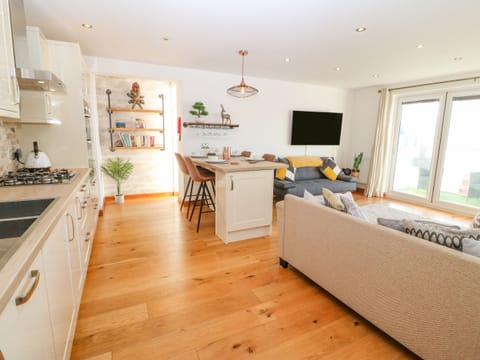 Fridge, dishwasher, electric kettle, toaster