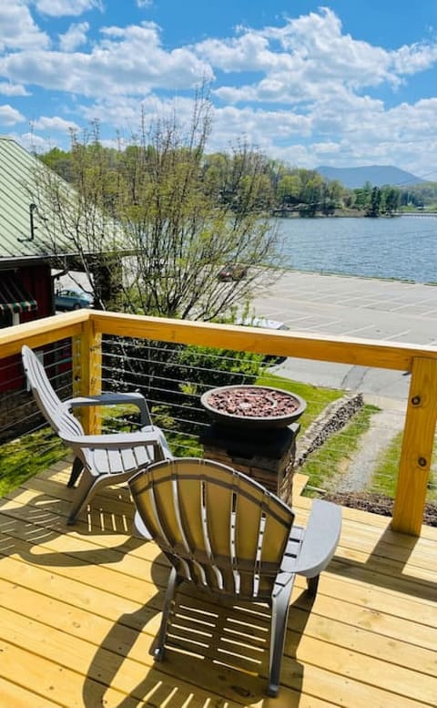 Lake view from your private deck complete with firepit and gas grill
