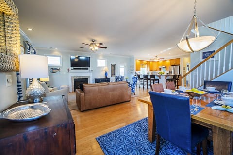 View from the front door. Large open concept living. 