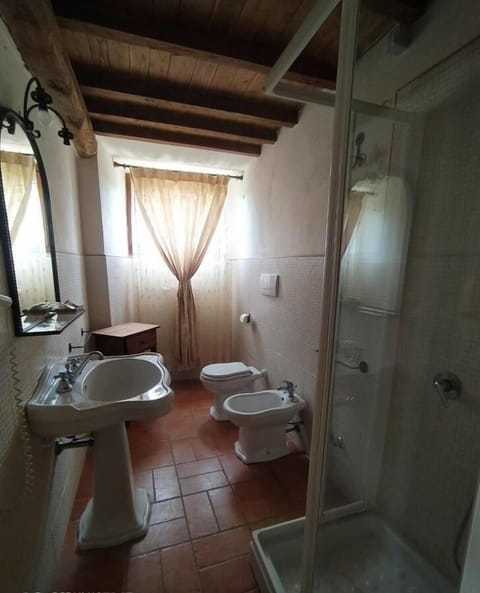 Family Apartment, Kitchen, Park View (Appartamento Simone) | Bathroom | Rainfall showerhead, free toiletries, hair dryer, bidet