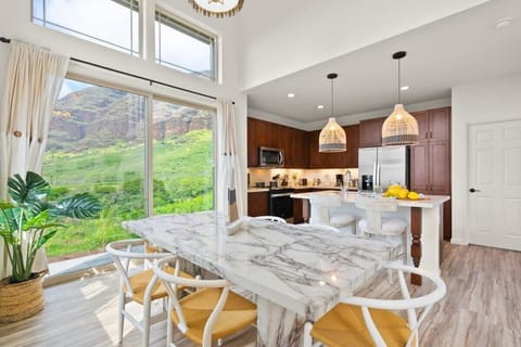 Bright dining area perfect for family-style meals