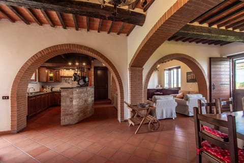 Kitchen and living room at Villa Serena (1)