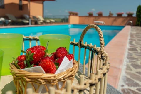 Relaxing by the pool