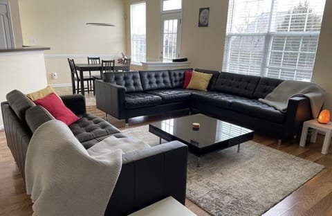 Living room with 65 inch TV