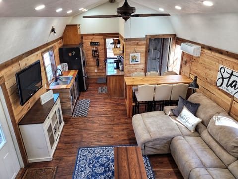 View of the cabin from the loft area