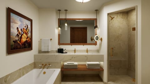 Room, 2 Queen Beds, Balcony | Bathroom | Designer toiletries, hair dryer, bathrobes, slippers