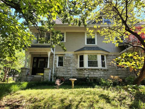 Exterior of home built in 1900.  Guests have a private entrance to the unit.  