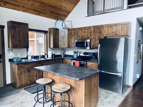 Kitchen is fully stocked with everything you might need