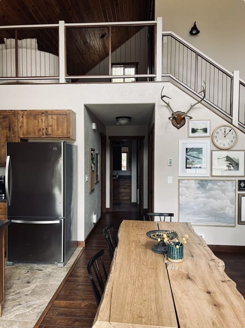 Hallway to access two downstairs bedrooms and our full bath and laundry