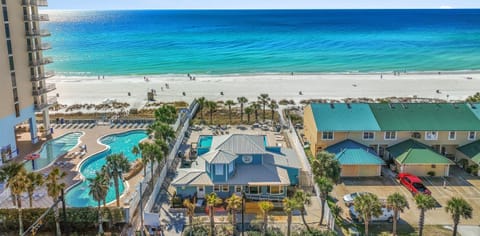 Private beachfront pool and clubhouse