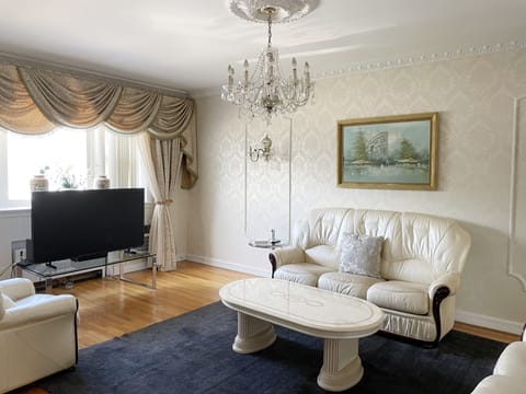 Our family living room! We love gathering over board games, tea, or a good movie