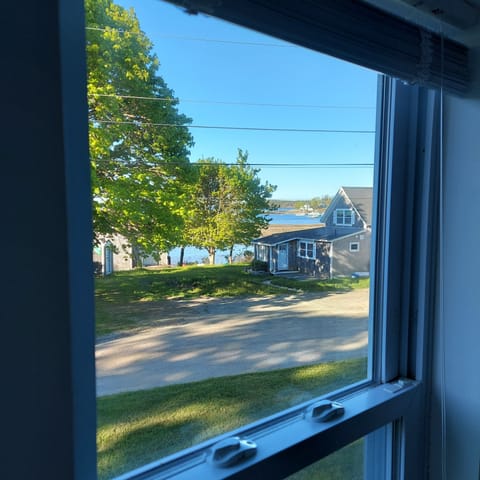 View to the South of Bass Harbor from the interior sun room 
