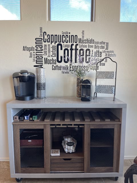 Coffee station - Keurig pod, Tea & espresso pods available.