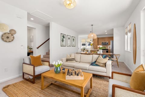 Comfortable seating in the living room.