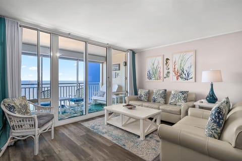 Comfortable living room with sleep sofa